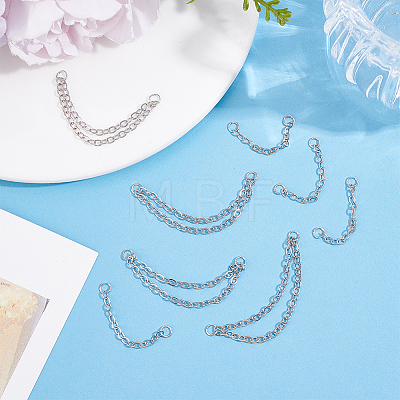 10Pcs 2 Styles Stainless Steel Cartilage Earrings with Dangle Chains AJEW-BBC0001-14-1
