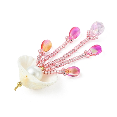 Natural Shell Big Pendants PALLOY-MZ01363-02-1