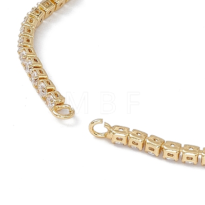 Brass Rhinestone Tennis Slider Bracelet Makings KK-E068-VD015-2-1
