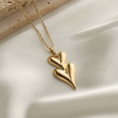 304 Stainless Steel Pendant Necklaces for Women WG28923-01-1