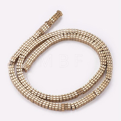 Electroplated Non-magnetic Synthetic Hematite Beads Strands G-P367-D06-1