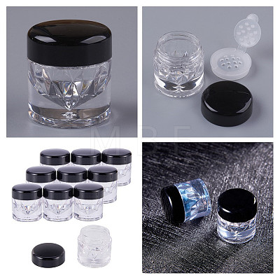 Mini Diamond Shape Empty Loose Powder Bottle with Sifter & Screw Lid MRMJ-BC0001-09-1