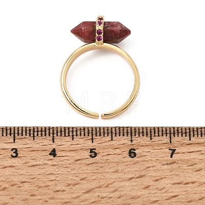 Natural Rhodonite Cuff Rings GG-CBA0B5A-03G-03-1