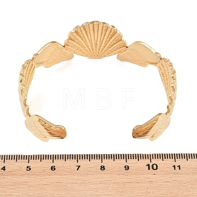 Ocean Theme 304 Stainless Steel Cuff Bangles for Women SA-Z002-03G-02-1
