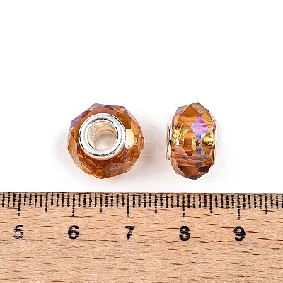 Transparent Glass European Beads GPDL-N004-D14mm-A06-1