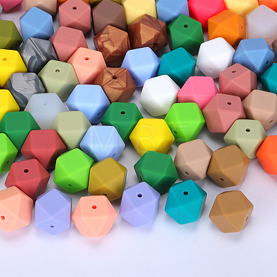 Hexagonal Silicone Beads SI-JX0020A-73-1