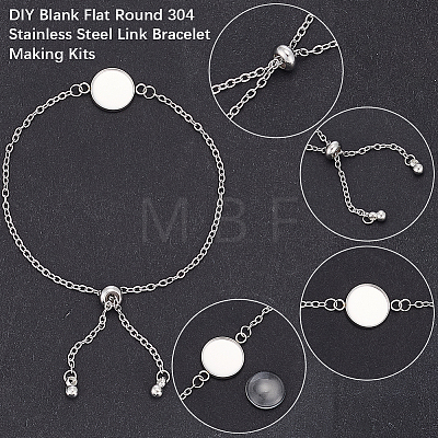 16Pcs 4 Styles 304 Stainless Steel Cable Chain Bracelet Making BJEW-SP0001-29-1