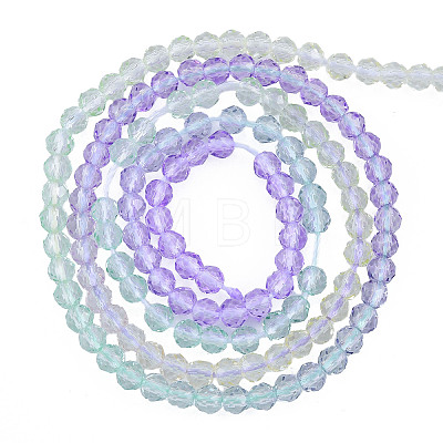 Transparent Glass Beads Strands GLAA-N041-010-12-1