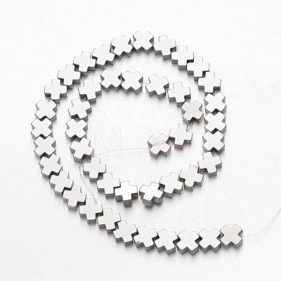 Electroplate Non-magnetic Synthetic Hematite Bead Strands G-F300-51-01-1