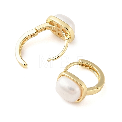 Brass Rectangle Hoop Earrings for Women EJEW-F346-05G-1