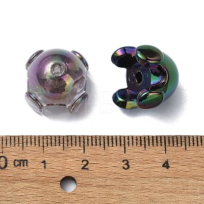 Opaque Acrylic Beads Caps OACR-E033-06B-1