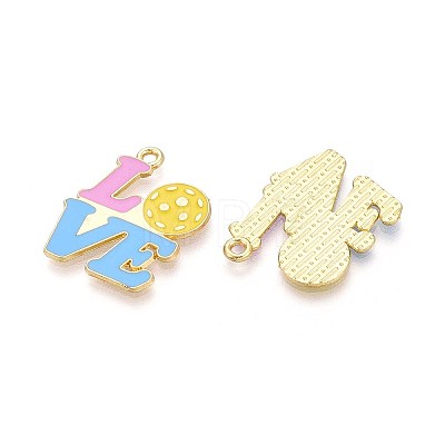 Alloy Enamel Sports Pendants ENAM-T022-76G-1