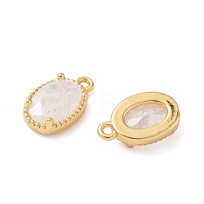 Brass Crushed Ice Cut Cubic Zirconia Pendants X-KK-D024-24A-G-1
