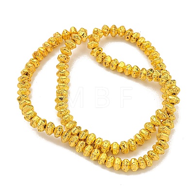 Electroplated Natural Lava Rock Beads Strands G-I360-G02-01-1