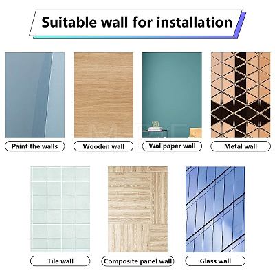 8 Sheets 8 Styles PVC Waterproof Wall Stickers DIY-WH0345-180-1