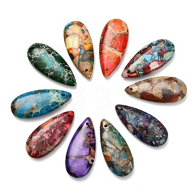 Dyed Natural Imperial Jasper Pendants G-H355-03-1