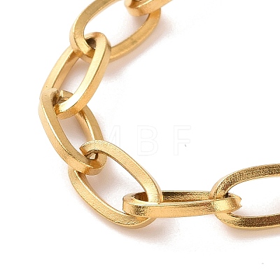 PVD Vacuum Plating 304 Stainless Steel Cable Chain Bracelet for Men Women BJEW-E031-05B-G-1