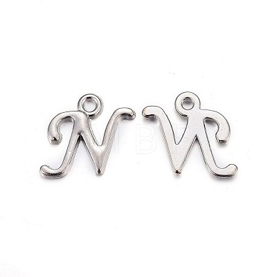 Platinum Plated Alloy Letter Pendants LS-PALLOY-J718-01P-N-1