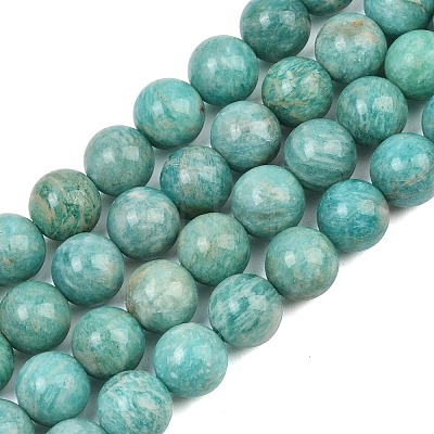 Natural Amazonite Beads Strands G-F461-12-10mm-01-1