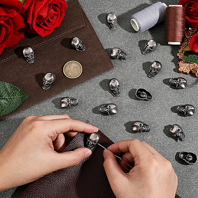 20Pcs Alloy Shank Buttons BUTT-PH0001-82B-B-1