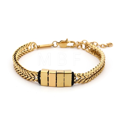 Stainless Steel Chain Bracelets for Men PW-WGED514-02-1