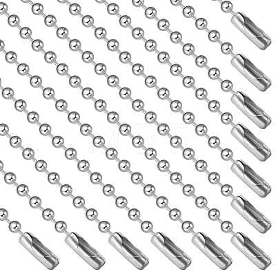 24Pcs 304 Stainless Steel Ball Chain Necklace Making NJEW-BBC0001-10B-1