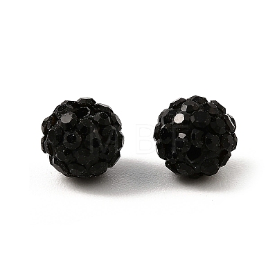 Polymer Clay Rhinestone Beads RB-H284-6MM-Half-280-1