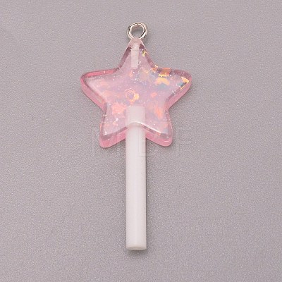 Resin Pendants LS-RESI-WH0025-11C-1