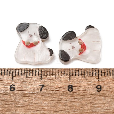 2-Hole Printed Opaque Resin Buttons RE-CBA6A66-26-1
