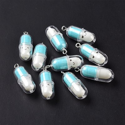 Translucent Plastic Pendants X-KY-L006-29E-1