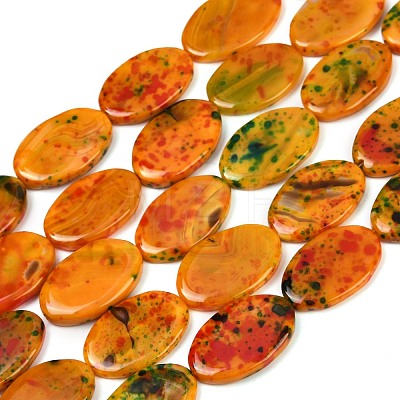 Dyed Natural Agate Beads Strands G-U029-F01-1