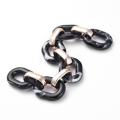 Imitation Gemstone Style Acrylic Handmade Cable Chains AJEW-JB00517-1