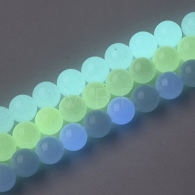 Synthetic Luminous Stone Beads Strands G-S200-08E-1