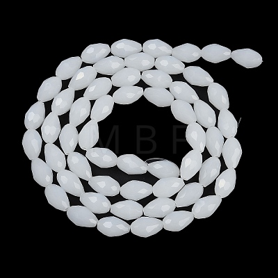 Electroplate Imitation Jade Glass Beads Strands GLAA-N005-J10mm-D03-1