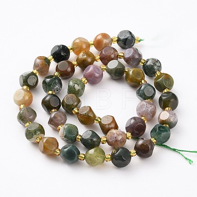 Natural Jade Beads Strands G-A030-B21-8mm-A-1