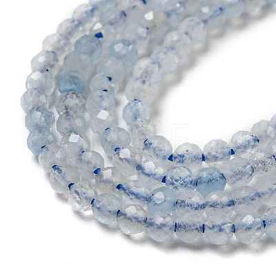 Natural Aquamarine Beads Strands G-A097-A17-01-1