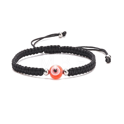 2Pcs 2 Style Resin Evil Eye Braided Bead Bracelets Set BJEW-JB08426-1