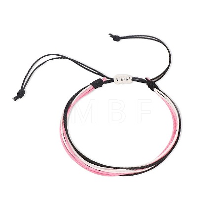 Multi-strand Fibre Wax Threads Braided Bracelet GN8006-15-1