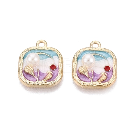 Alloy Enamel Pendants ENAM-N069-17KCG-03-1