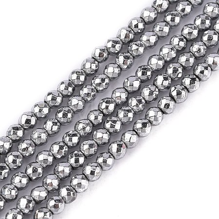Non-Magnetic Synthetic Hematite Beads Strands X-G-G093-2mm-1