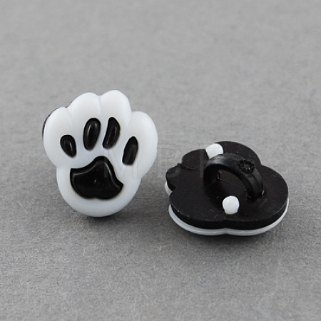 Acrylic Shank Buttons BUTT-Q022-B-09-1