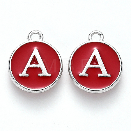 Platinum Plated Alloy Enamel Charms LS-ENAM-S118-03A-P-1