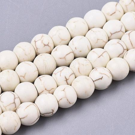 Synthetic Magnesite Beads Strands X-TURQ-S192-6mm-1-1