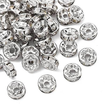 SHEGRACE Brass Micro Pave Clear Cubic Zirconia Spacer Beads XGRQ1U182-363P-1