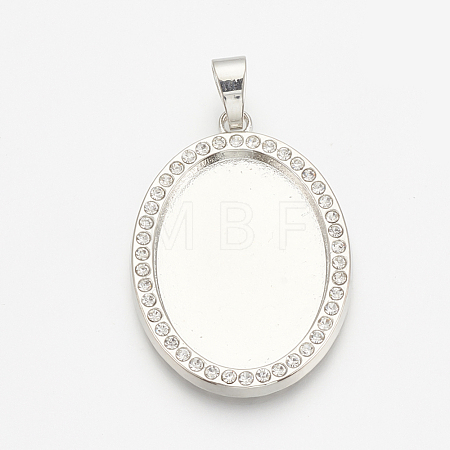 Alloy Pendant Cabochon Settings X-PALLOY-S108-03P-1
