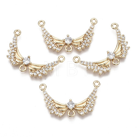 Brass Micro Pave Cubic Zirconia Chandelier Component Links X-KK-R111-040-1