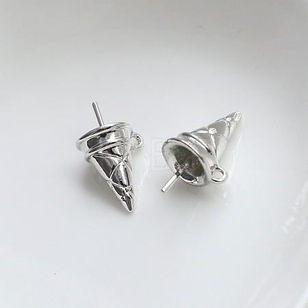 Brass Ice Cream Cone Peg Bail Pin Charms LS-BAPE-PW0002-22B-1