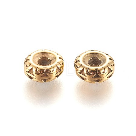 304 Stainless Steel Spacer Beads STAS-P237-38G-1