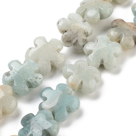 Natural Flower Amazonite Beads Strands G-F769-F01-01-1