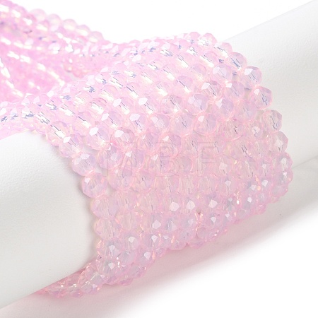 Baking Paint Transparent Glass Beads Strands X-DGLA-A034-J4MM-D09-1